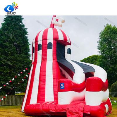 China Giant Red PVC Inflatable Slide Inflatable Dry Slide For Sale for sale