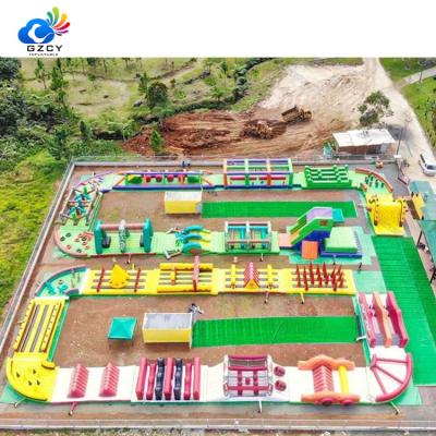 China Running Fun Waterproof And Fire Resistance Outdoor Obstacle Bouncing Course Tunnel Inflatable Jumper Obstacle Course for sale