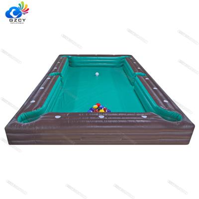 China PVC Inflatable Snooker Pool Billiard Football Interactive Sports Game Inflatable Soccer Game for sale