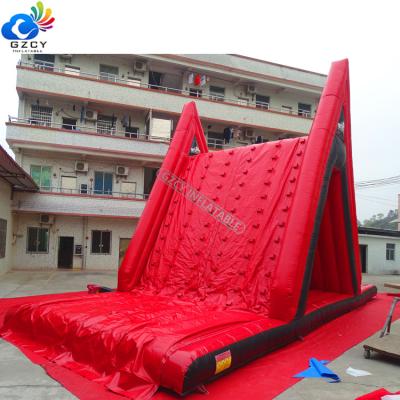 China 0.55mm PVC Tarpaulin High Quality Inflatable Rock Wall Climbing Wall For Kids Adults for sale