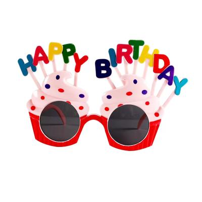 China Funny Eye Protection Birthday Party Glass Candle Birthday Cup Cake Shape Glass Sunglasses Photo Props Happy Birthday Party Costume Props for sale