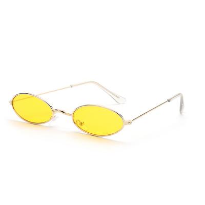 China Fashion Sunglasses 2022 Unisex Retro Small Frame Oval Sunglasses UV400 Shape Design Sun Glasses Summer Vintage Shading Glasses Accessories for sale