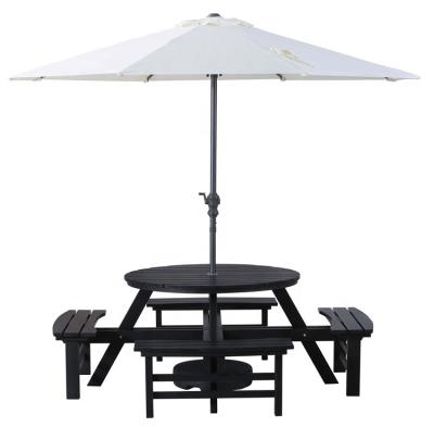 China SHENGFANG modern plastic wood plain outdoor table&chair furniture for sale