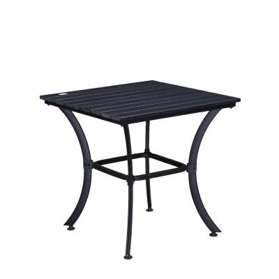 China Modern Outdoor WPC Metal Garden Plastic Wood Patio Table for sale