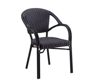 China Shengfang Modern Black Rattan Woven Outdoor Garden Tables And Chairs for sale