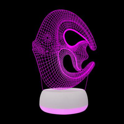 China Custom Creative Romantic Christmas Kid's Room Decor 3D LED Illusion Lamp Desk Lamp Remote Control Dimming Acrylic Night Light for sale