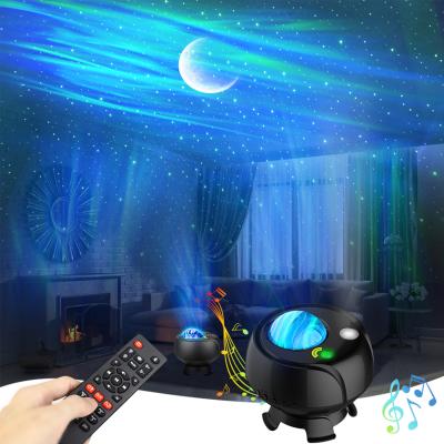 China Music Speaker Moon Star Projector 13 Light Effects Music Speaker Remote Projection Lamp with Timer Water Wave Night Light Bedroom Decor LEDs for sale