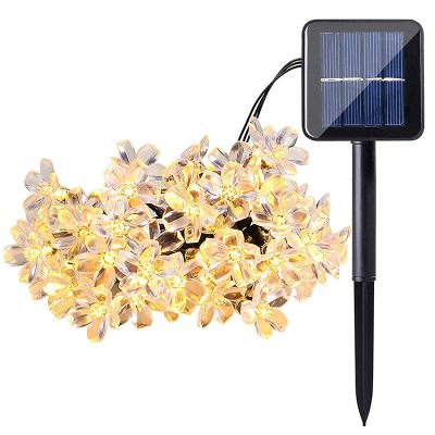 China Solar String Light Amazon Holiday Decorations 2021 New Flower To Shape Solar String Light With 50LEDS 22.9FT LED Fairy Lights Waterproof Event Decor for sale