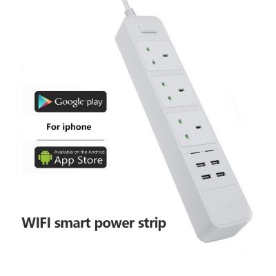 China Hot Selling Remote Control Power Strip wifi App Control WIFI Smart Strip with 4 USB Charing for sale