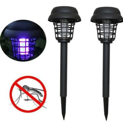 China Solar Powered Electronic Spike Light Mosquito Killer Light Fly Insect Bug Zapper Trap Pest Lamp for sale