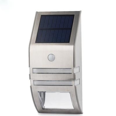 China Decorative Solar Light With 2 LED Solar Waterproof Outdoor Wall Lamp Stainless Steel Fence Garden Garden Patio Balcony Yard for sale