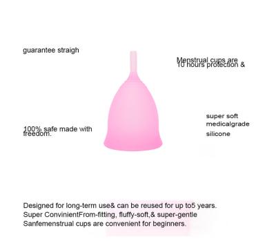 China Hot Sale Lady Iso 10993 Vaginal Healthcare Good Selling Custom Comfort Reusable Cup Lincup Eco-Friendly Menstrual Cup for sale