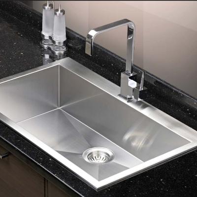 China Without faucet CUPC 304 single bowl 16 gauge stainless steel handmade kitchen sinks with strainer / in Acero Inoxidable de Fregadero for sale