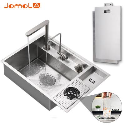 중국 With Faucet Manufacturer Uganda Luxury Concealed Kitchen Sink 304 Stainless Steel Undermount Concealed Sink Depth 10