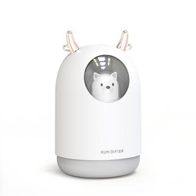 China Shape /Cute Humidifier 300ml Shaped Cool Mist Car Humidifier Essential Oil Desktop Diffuser Romantic Lightweight Ultrasonic Air Humidifier With Cute Animal for sale