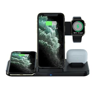 China Smart Watch Hot 3 in 1 15W Fast Charging Station Home Dock for Iphone 12 iWatch for Airpods Mobile Phone Multifunctional Wireless Charger for sale