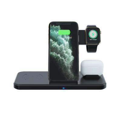 China Smart Watch 3 in 1 Wireless Charger 15w De Cargador Celular Dock Charging Station For iPhone iwatch Samsung Desktop Multifunction Charger for sale