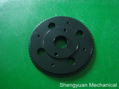 China Aluminium AL6061 Precision Gears , Spring Cage Drive Sprocket with Black Anodize for sale