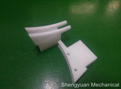 China Precision Machined Plastic Parts White Derlin Reject Part Guide for sale