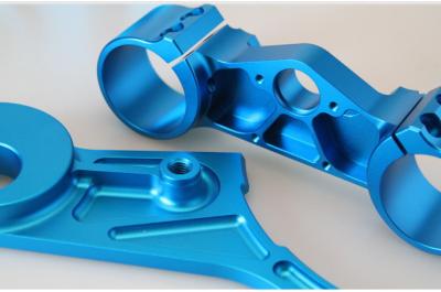 China Precision Mechanical Parts Recommended Drilling Motorcycle Parts with Blue Anodize for sale