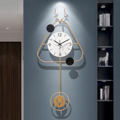 China European Light Luxury Modern Simple Home Decoration Calendars Iron Wall Hanging Clocks Art Pendant Fashion Creative Oversized for sale