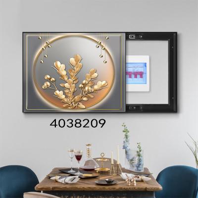 China High End Custom Luxury Minimalist Glass Artwork Eco-friendly Crystal Porcelain Painting Frame Wall Decoration Abstract Painting for sale