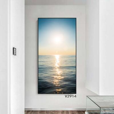 China Eco-Friendly Living Room Romantic Landscape Decoration With Modern Abstract Crystal Porcelain Painting Art Aluminum Metal for sale