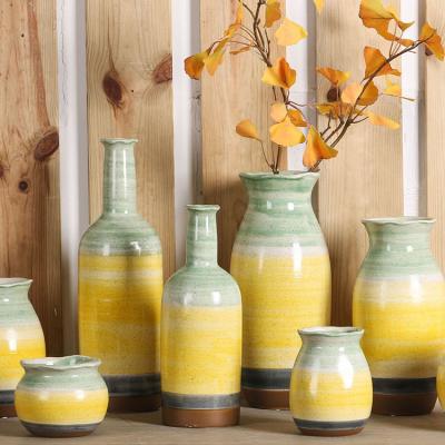 China Plant Nordic Home Accessories Decor Colorful Glazed Ceramic Vase In Flower Vase Centerpieces for sale