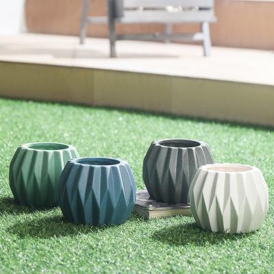 China Stain Glaze Accept ODM Stain Glazed Ceramic Plant Pot Customized Shape Mini Artificial Plants With Pots For Indoor Home Decor for sale