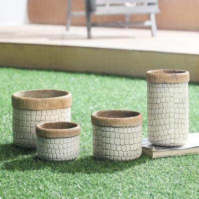 China Funny Drain Hole Ornament Home Handwork Cement Plant Pots Potted Succulent Pot 3.5/4.7/6 Inch Plants For Living Room for sale