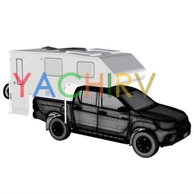 China Luxury Travel Trailer Factory Manufacture Pickup Truck Camper 230S Slide On Camper With Spacious Bathroom Truck Cabin Outdoor Mobile Home Trailer for sale