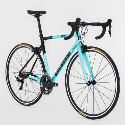 China Blue and black carbon fiber good quality aluminum carbon fiber for backbone 22 speed road bike for sale