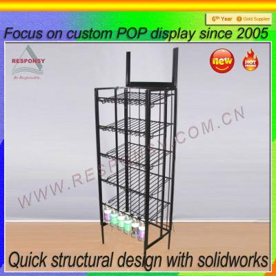 China Pos metal floor gravity feed display stand metal display stand for sale