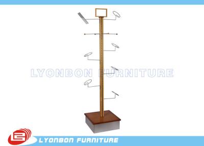 China Supermarket MDF / Metal Hat Display Rack Stand With Melamine Finished for sale