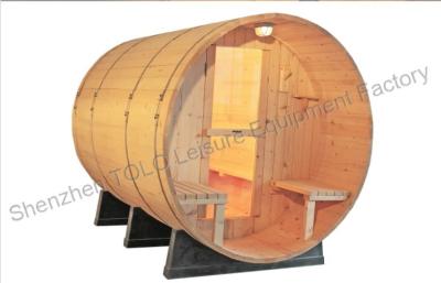 China Home sauna cabins , Weather resistant and cradles barrel steam sauna for sale