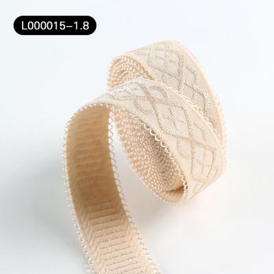 China Custom Design Pattern Bra Straps Picot Woman Underwear Lingerie Elastic Strap zu verkaufen