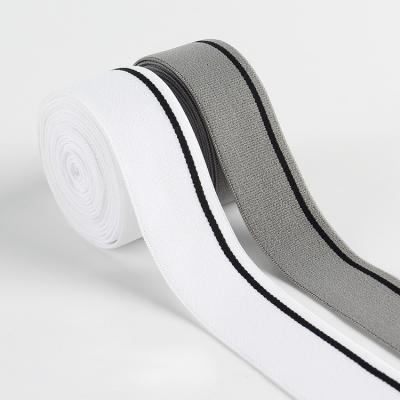 China Custom Colored Jacquard Elastic Waistband Yarn Strip Waistband Elastic Band For Yoga Wear à venda