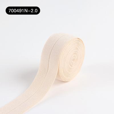 Cina Factory spot 2cm elastic garment accessories down jacket cuff binding bias tape matt nylon fold elastic band in vendita