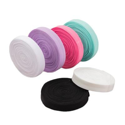 China Manufacturer supplies 1.5cm color stretch nylon bias fold over elastic band tape for clothing for sale