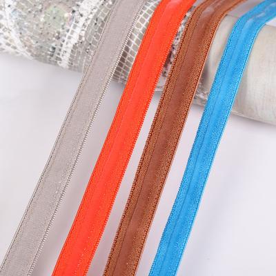 China Dress Anti Slip Shoulder Strap Jacquard Elastic Waistband 1.0cm Suede Drip Silicone Elastic Tape Silicone à venda