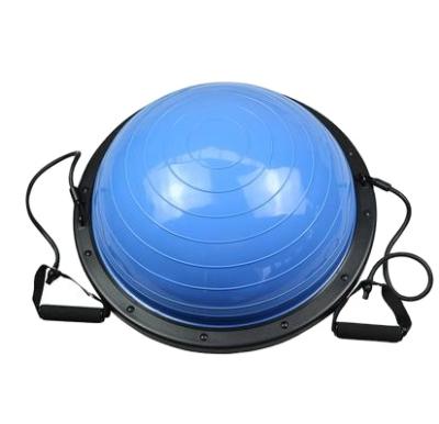 China PVC yoga half ball balance bosuing fitness ball set with handles diameter 58cm gym home fitness for sale