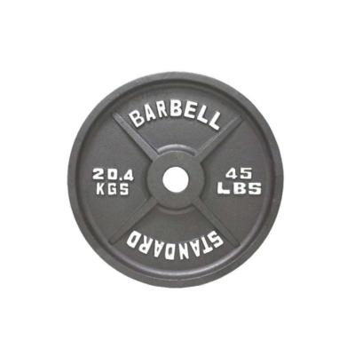 China Fitness Training Weight Lifting Accessories Cast Iron Weight Plate 2.5 5 10 25 35 45 lbs for sale