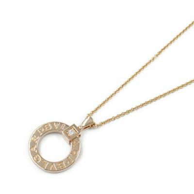 China Round Diamond Necklace K18PG (Rose Gold) Women's Colorless for sale