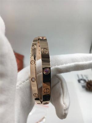 China Love Rose Gold 14K Diamond Bracelet Bracelet Joias com Seis Zafiros Rosa à venda