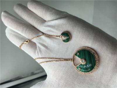 China Amuleto Malaquita De 18K colgante collar de joyería para mujeres Custom en venta