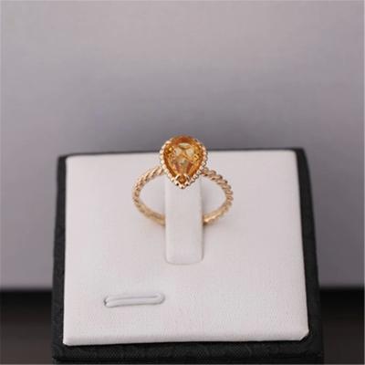 China Custom Gold 18K Diamond Rings Serpent Boheme Motif Citrin for sale