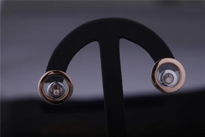 China Ethical Happy Spirit Rose Gold Diamond Stud Earrings REF.848230-9001 for sale