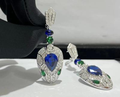 China Joias personalizadas Solidas de ouro de 18 quilates Joias de luxo Pedra preciosa Joias de diamante Brincos à venda