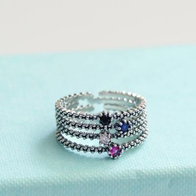 China No Allergy Gemstone Design Blue Diamond Ring Design Blue Stone Ring for sale