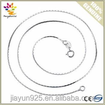 China None Fade 925 Silver Scroll Chain 925 Sterling Silver Necklace Choker Chain Bamboo Chain for sale